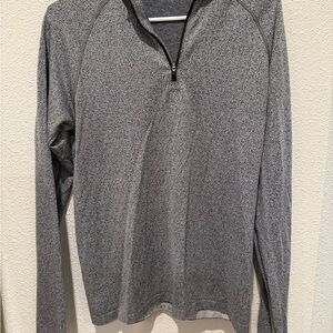 Lululemon Men's Gray Quarter-Zip Sweater